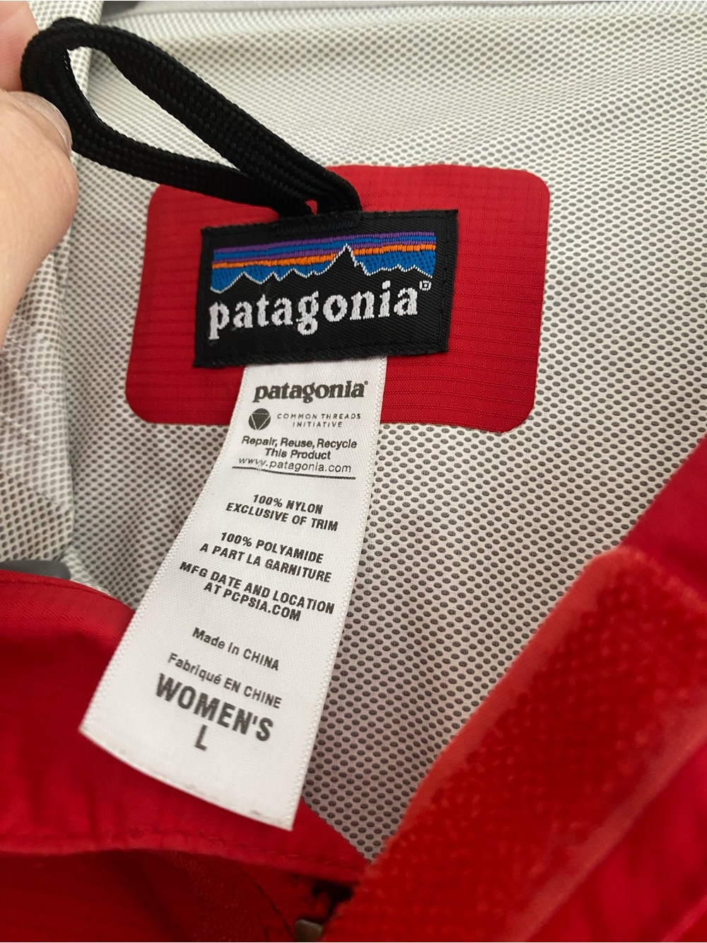 PATAGONIA h2no red rain jacket size women’s large - Picture 3 of 14